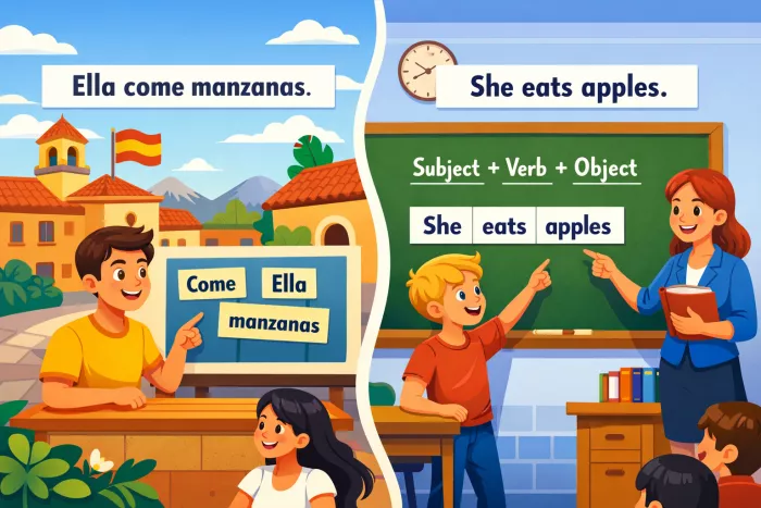 estructura del Present Simple en inglés