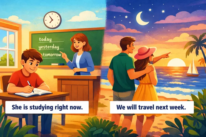 Present Continuous en inglés: uso y formación