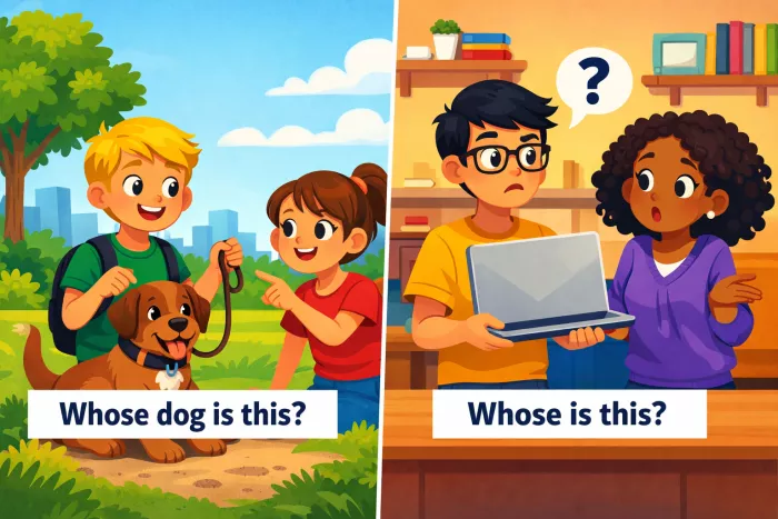 pronombre interrogativo whose y posesión en inglés