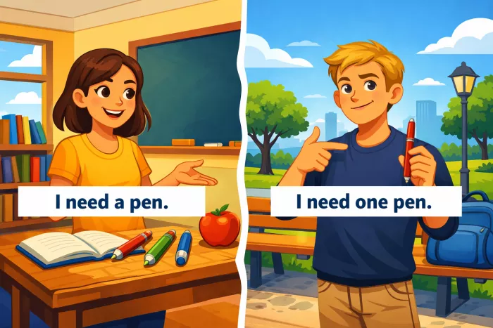 Uso de one y artículos indefinidos en inglés