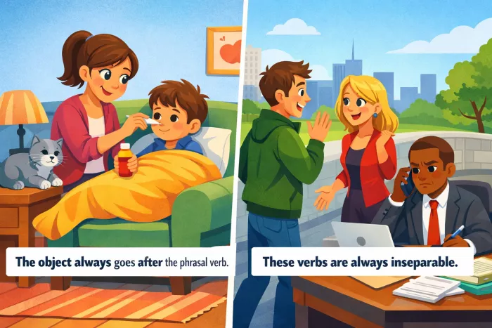 Phrasal verbs separables e inseparables en inglés