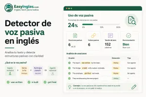 Detector de voz pasiva en inglés