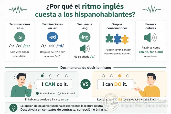 Dificultades del ritmo inglés para hispanohablantes