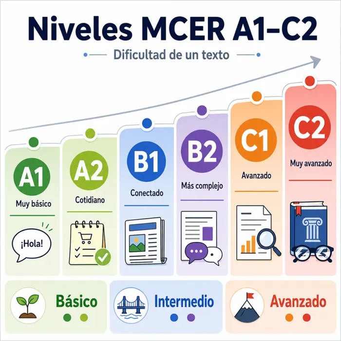 Niveles MCER de dificultad textual