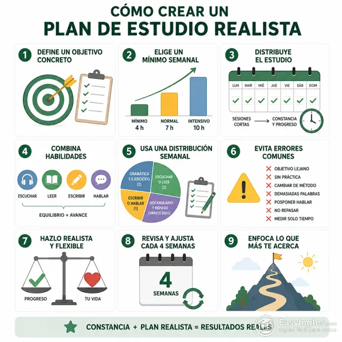 Plan de estudio realista paso a paso