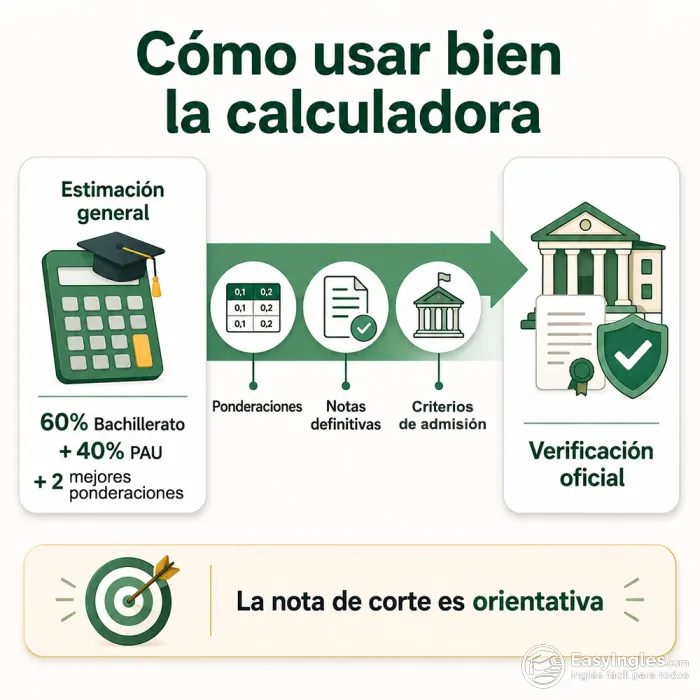 Uso correcto de la calculadora PAU