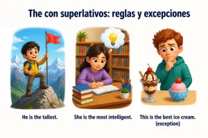 The con superlativos: reglas y excepciones