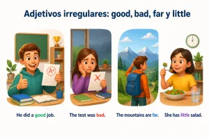 Adjetivos irregulares: good, bad, far y little